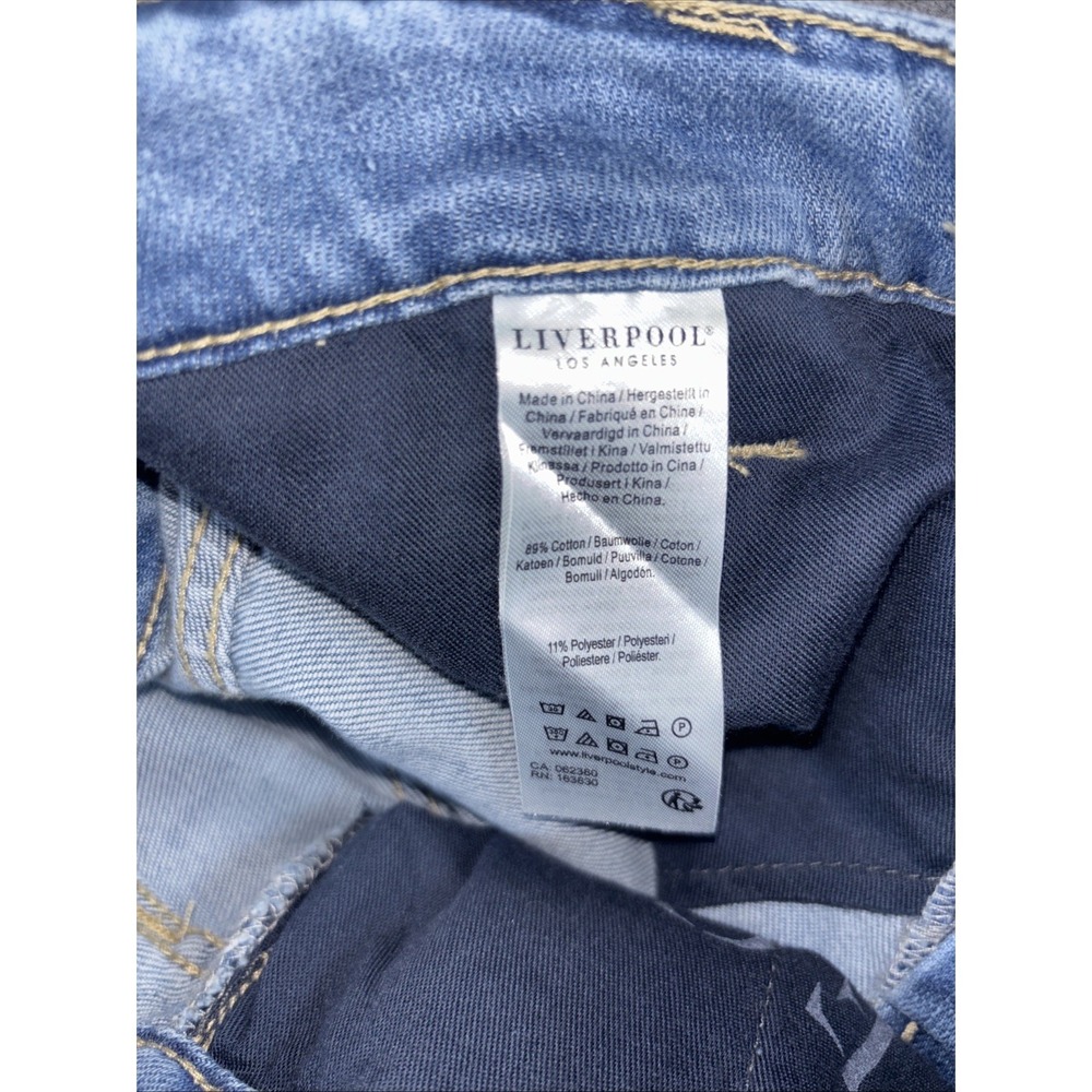 New Liverpool Belted Jeans Women's 31 Light Wash Stride Hi-Rise Wide Leg - Picture 9 of 15